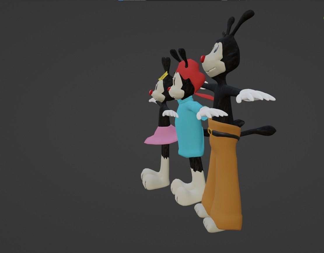 Yakko Wakko And Dot Warner 3D model_4