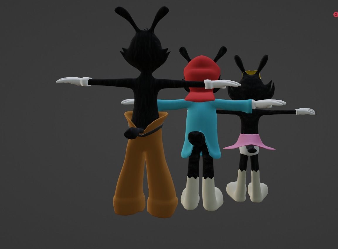 Yakko Wakko And Dot Warner 3D model_5