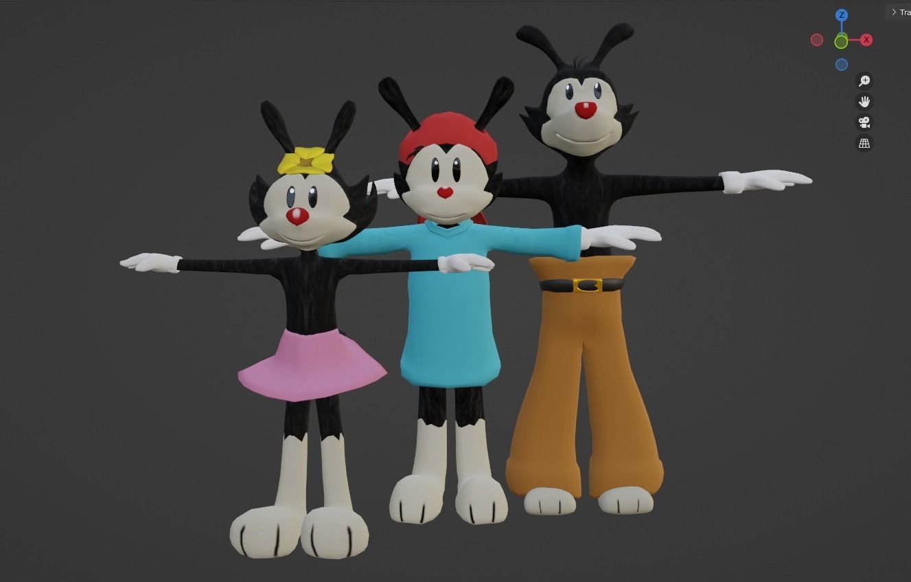 Yakko Wakko And Dot Warner 3D model_8
