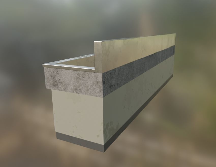 Japanese Multi-Station Wash Up Sink Low-poly 3D model_13