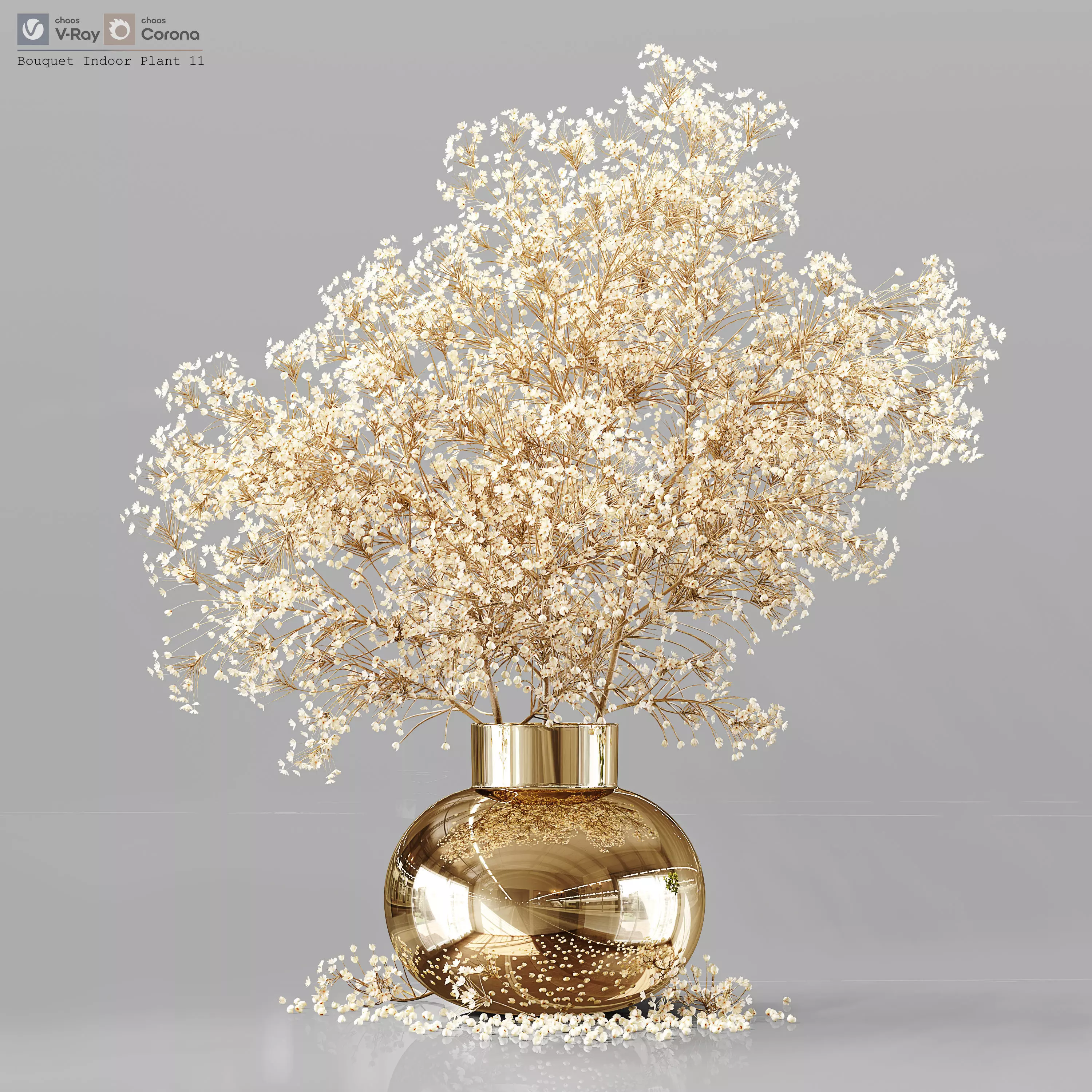 Bouquet Indoor Plant 11 Low-poly 3D model_0