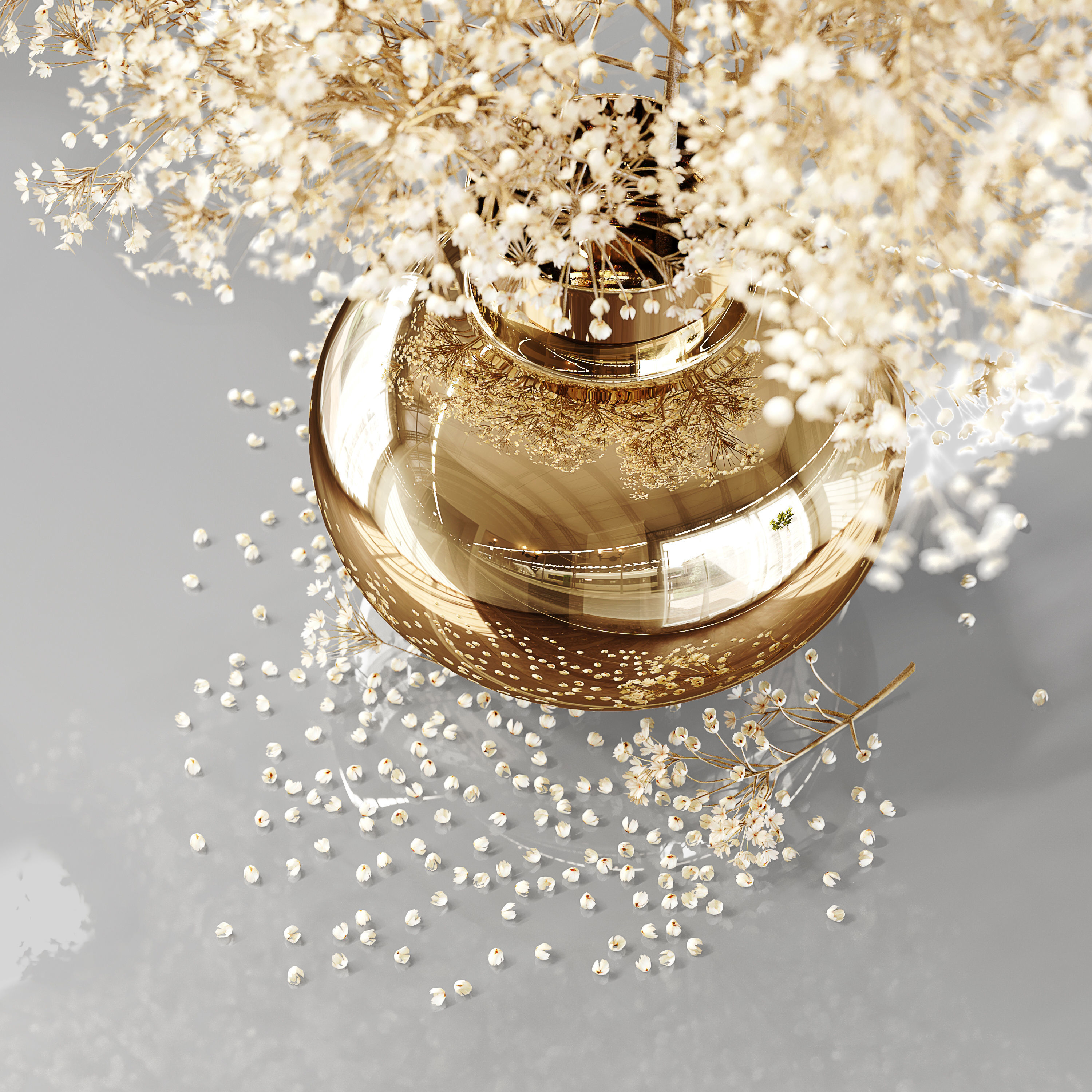 Bouquet Indoor Plant 11 Low-poly 3D model_2