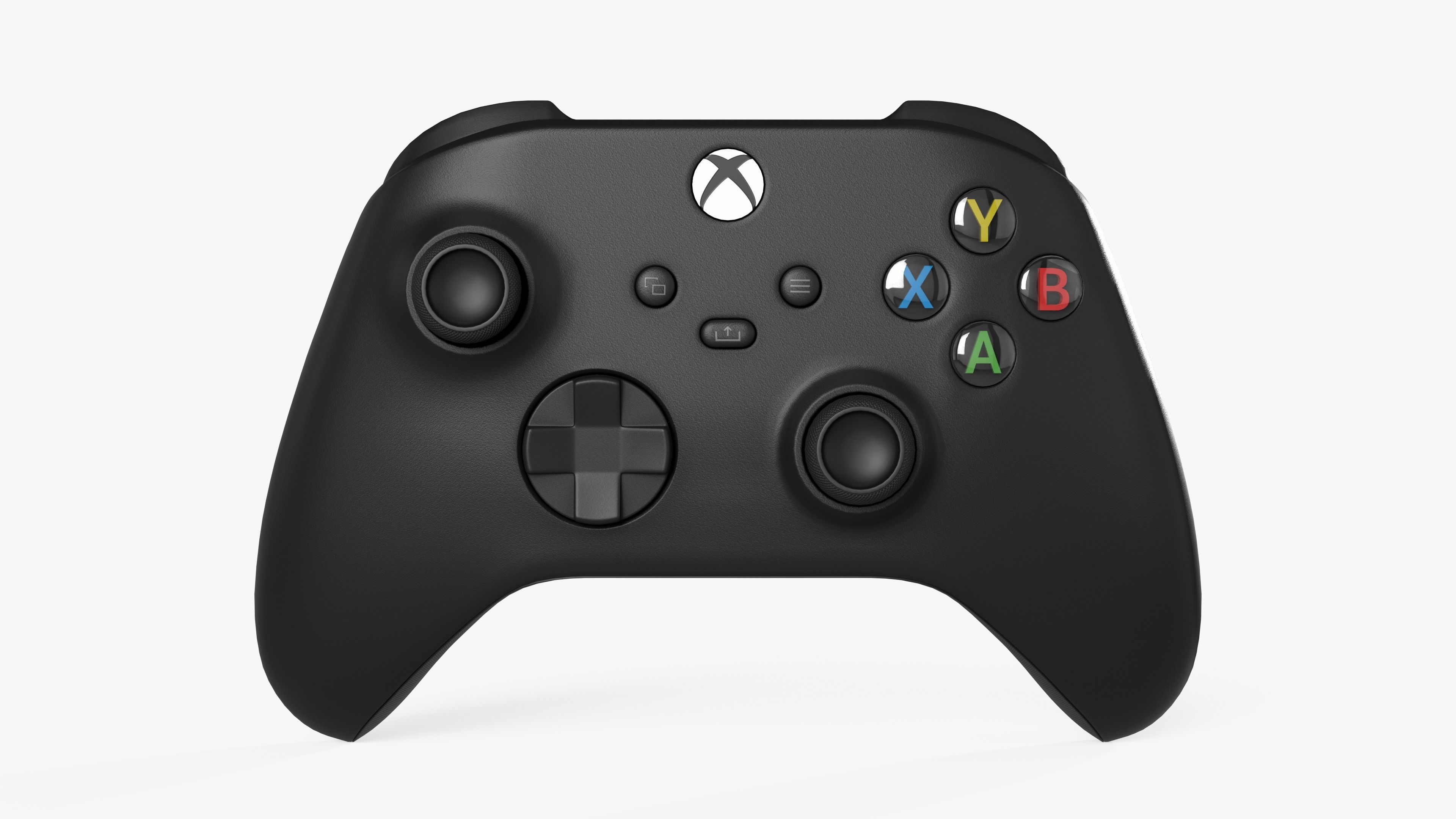 Xbox Series S Carbon Black Low-poly 3D model_5