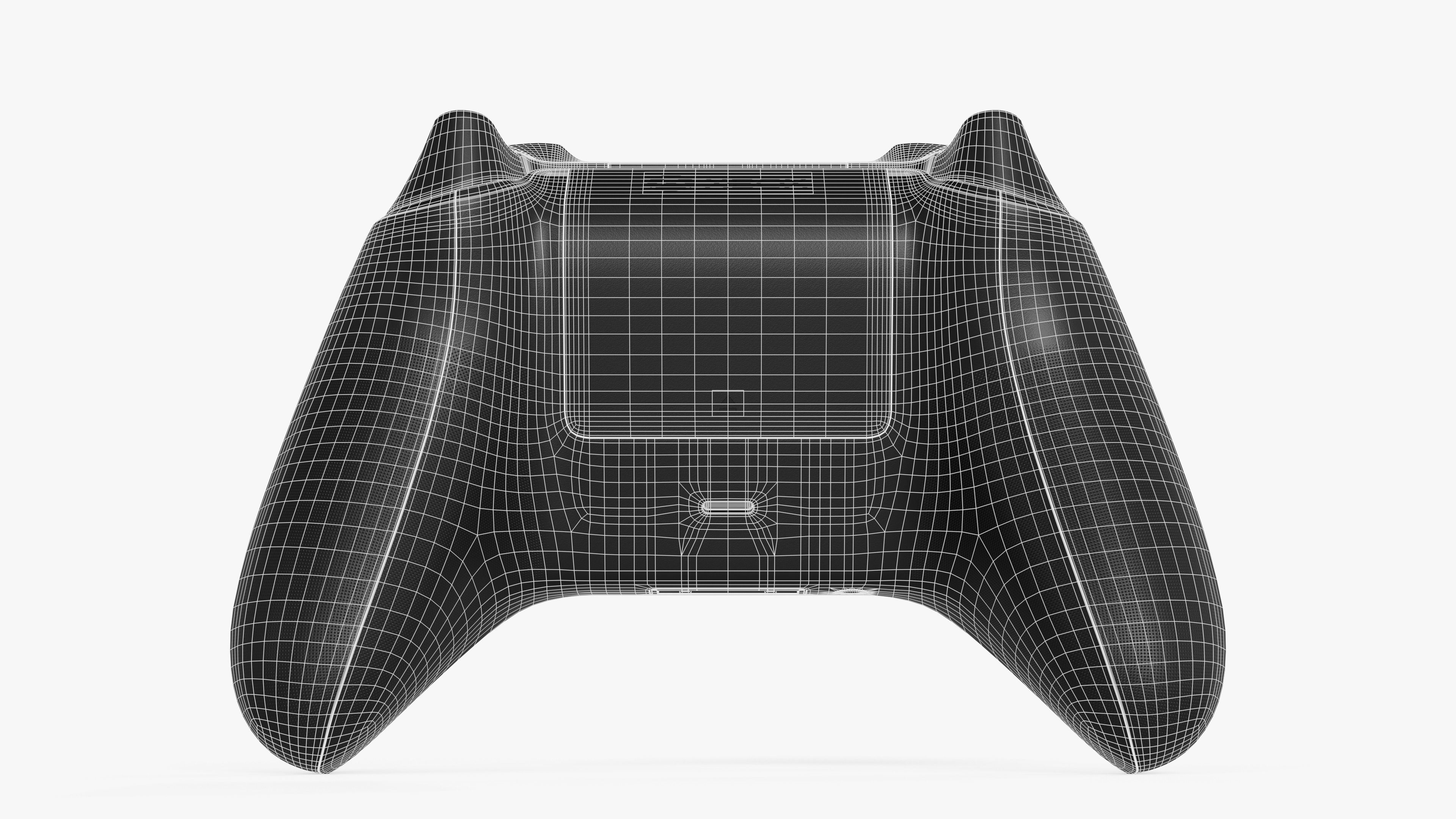 Xbox Series S Carbon Black Low-poly 3D model_9
