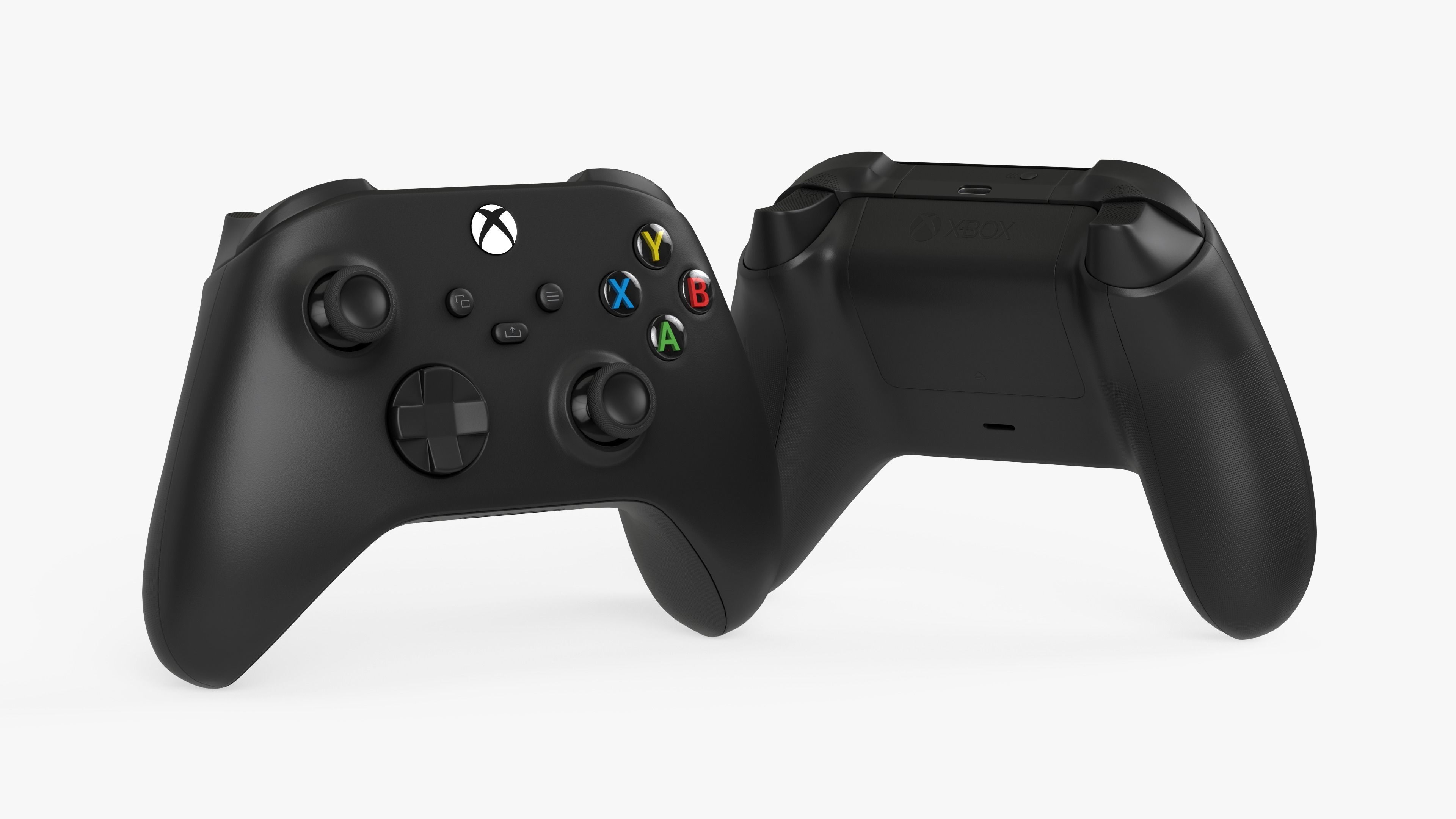 Xbox Series S Carbon Black Low-poly 3D model_7