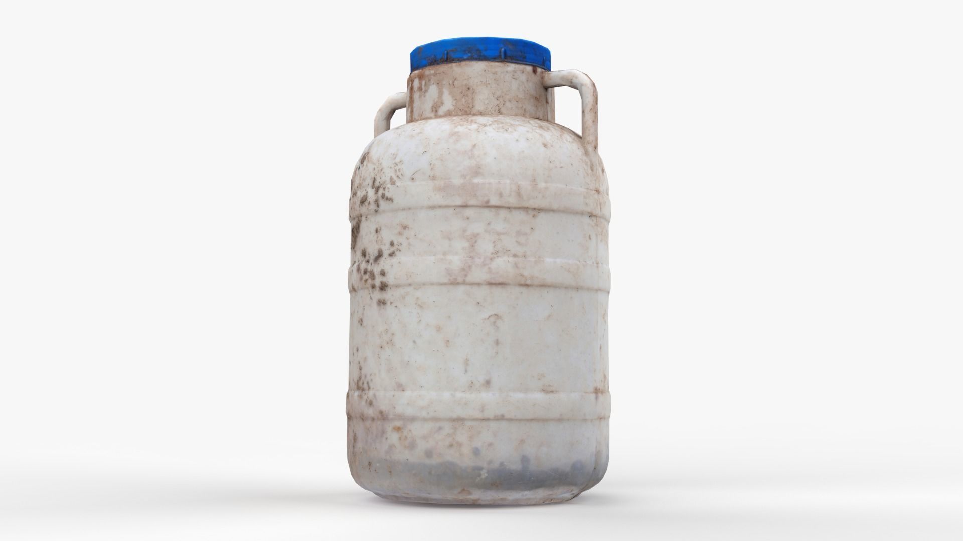 Plastic Drum Blue Cap Scan Low-poly 3D model_7