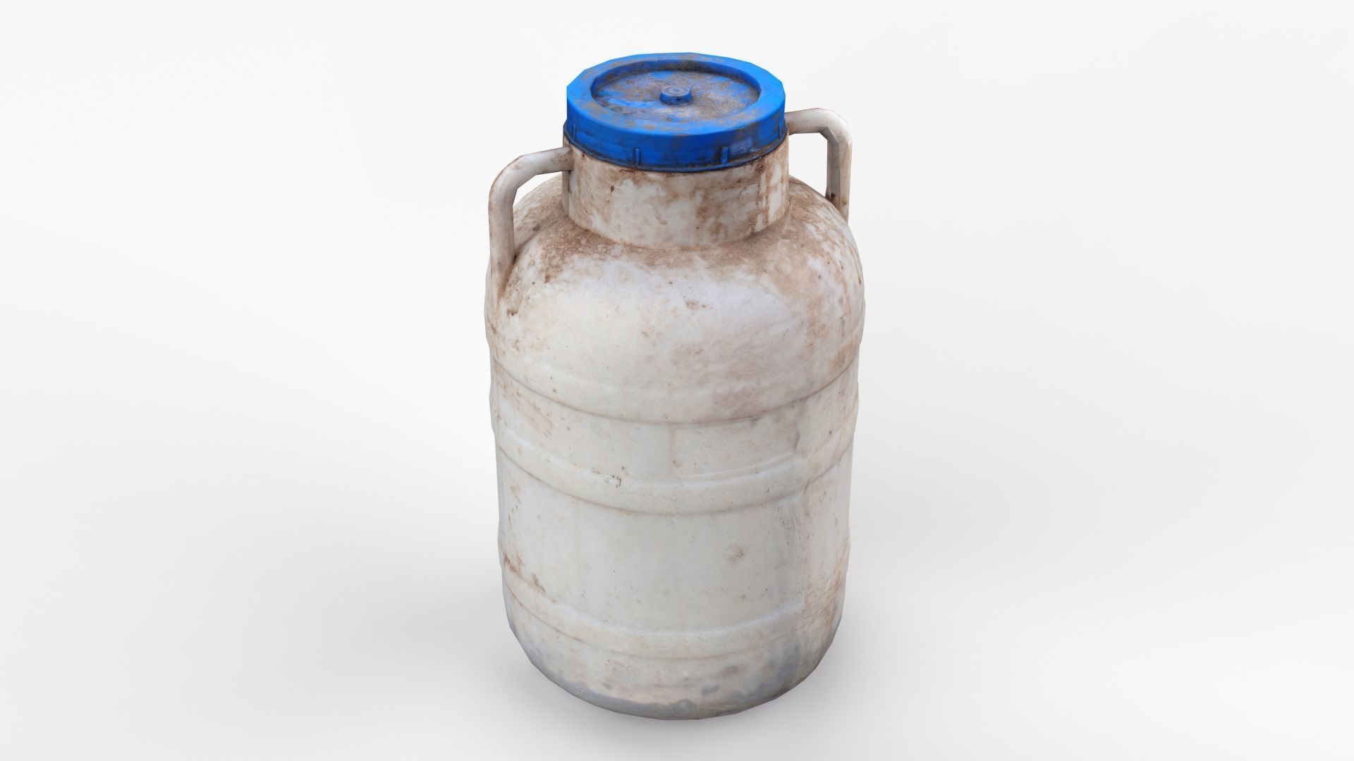 Plastic Drum Blue Cap Scan Low-poly 3D model_4