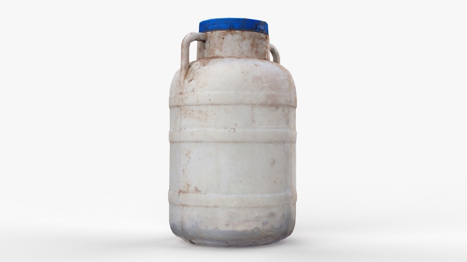 Plastic Drum Blue Cap Scan Low-poly 3D model_8