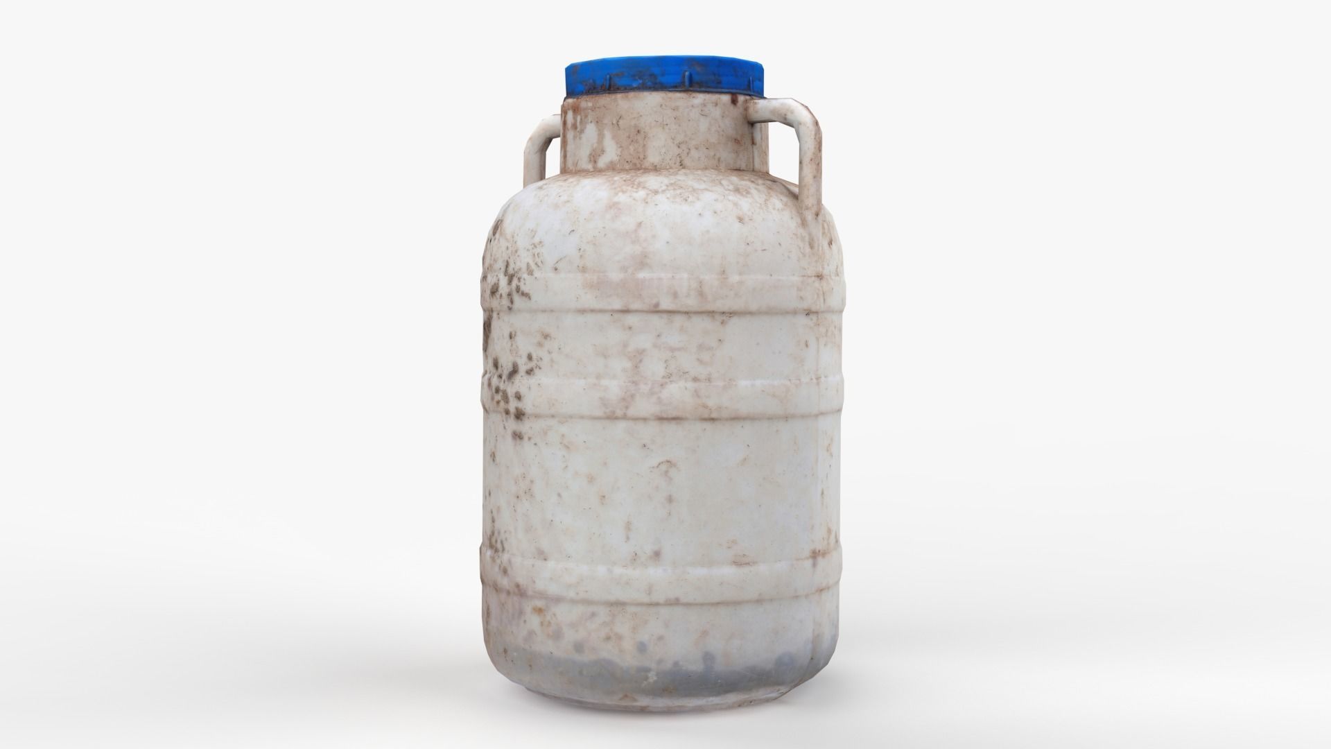 Plastic Drum Blue Cap Scan Low-poly 3D model_10