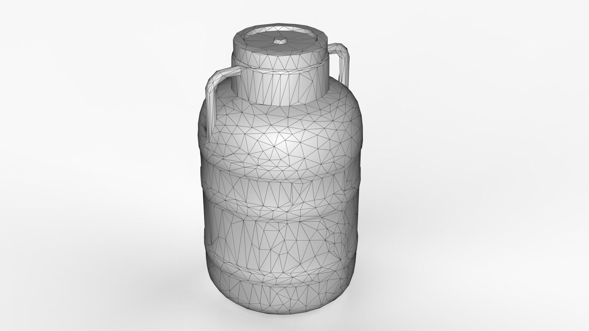 Plastic Drum Blue Cap Scan Low-poly 3D model_22