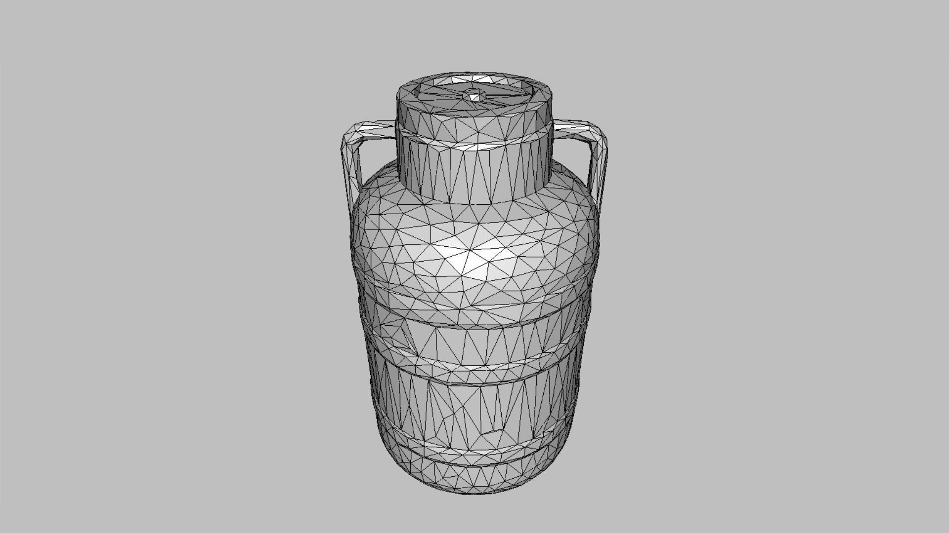 Plastic Drum Blue Cap Scan Low-poly 3D model_31