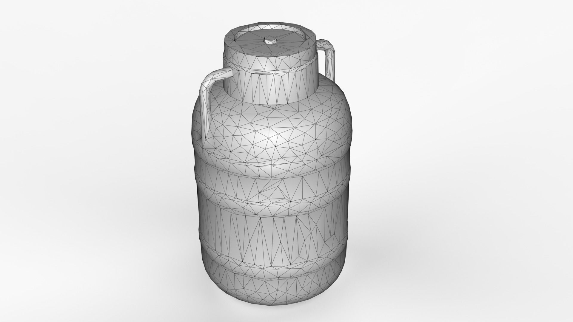 Plastic Drum Blue Cap Scan Low-poly 3D model_20