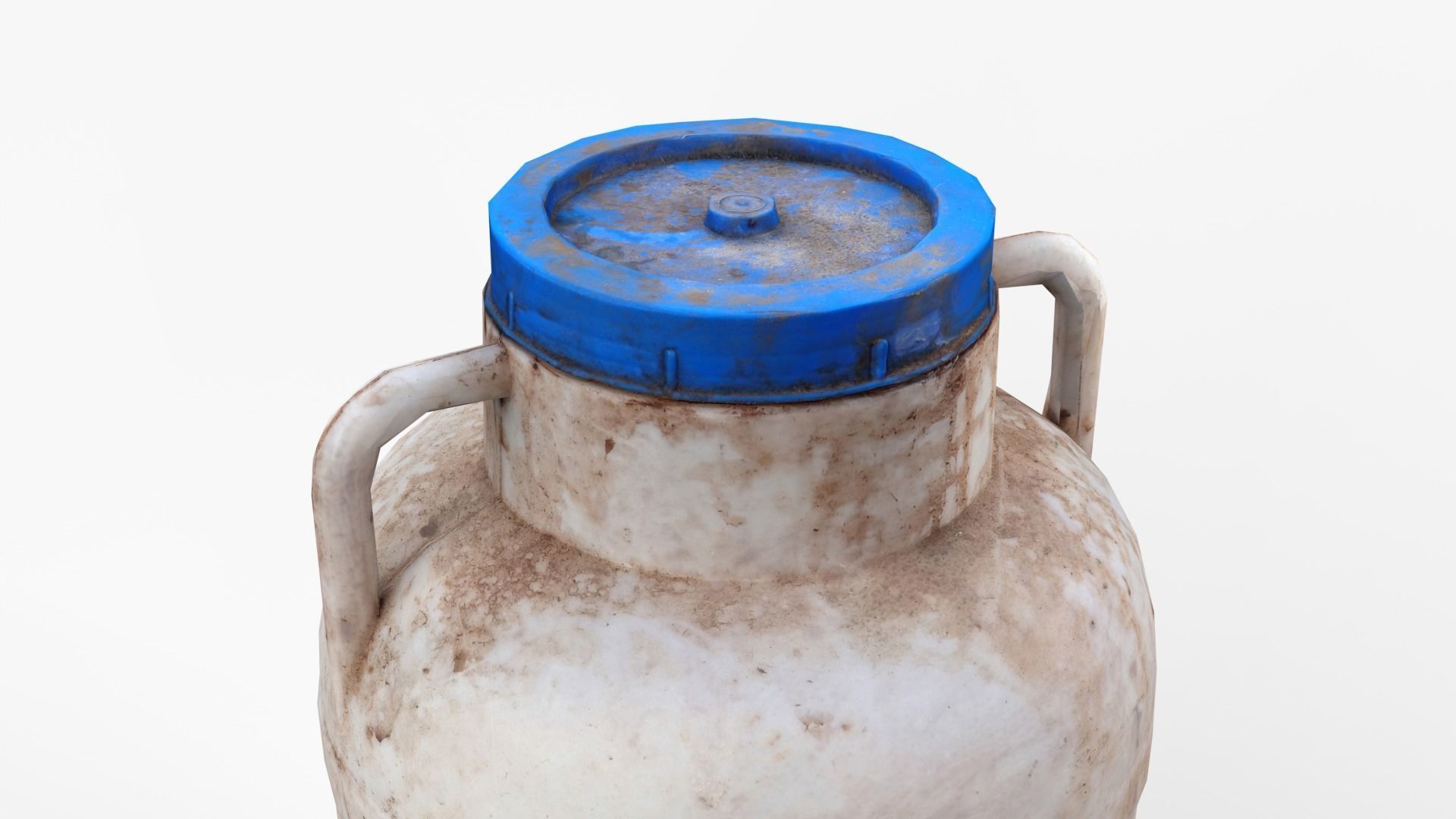 Plastic Drum Blue Cap Scan Low-poly 3D model_13