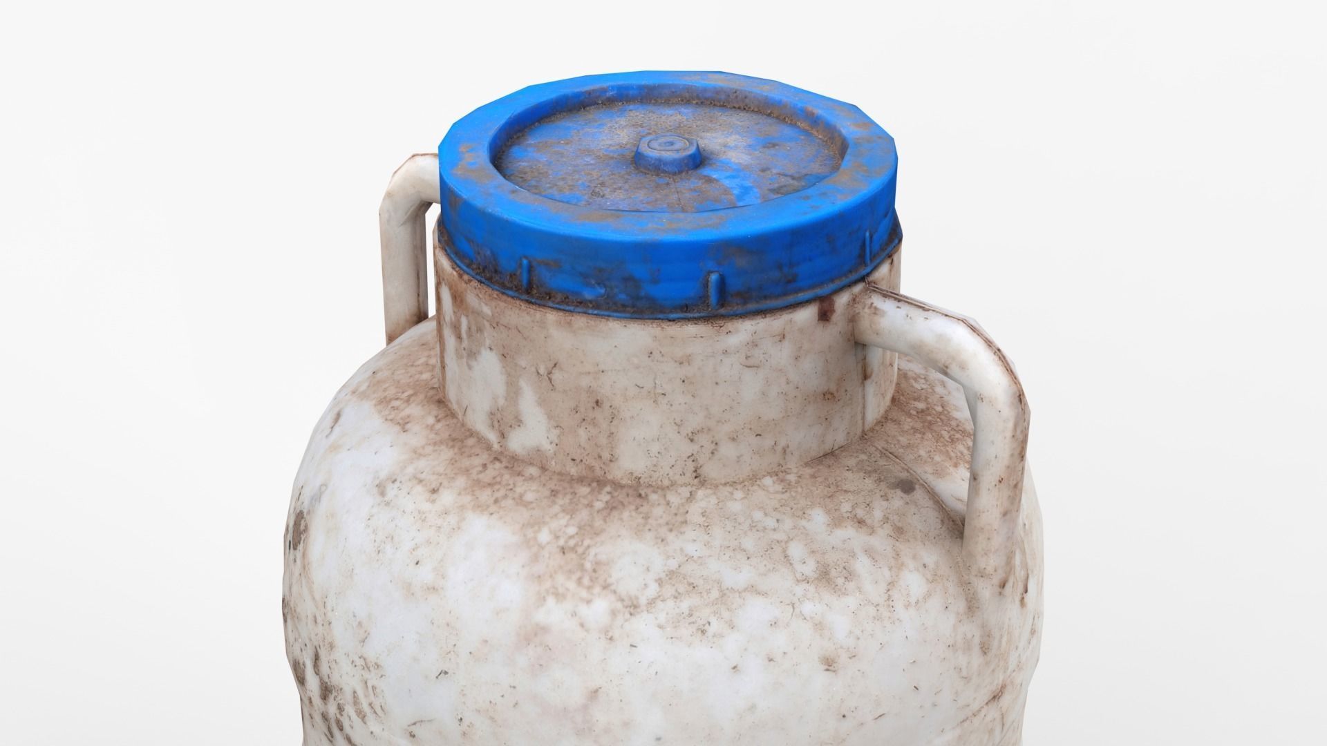 Plastic Drum Blue Cap Scan Low-poly 3D model_14