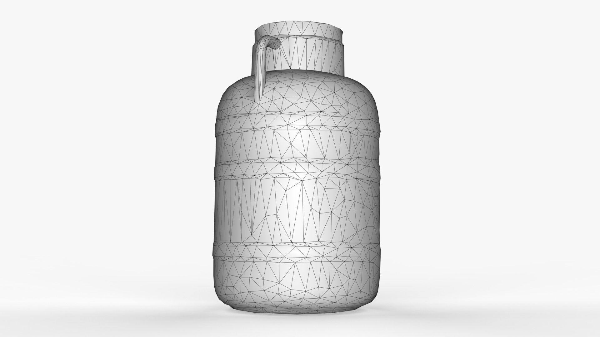 Plastic Drum Blue Cap Scan Low-poly 3D model_26