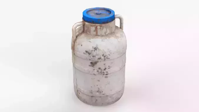 Plastic Drum Blue Cap Scan