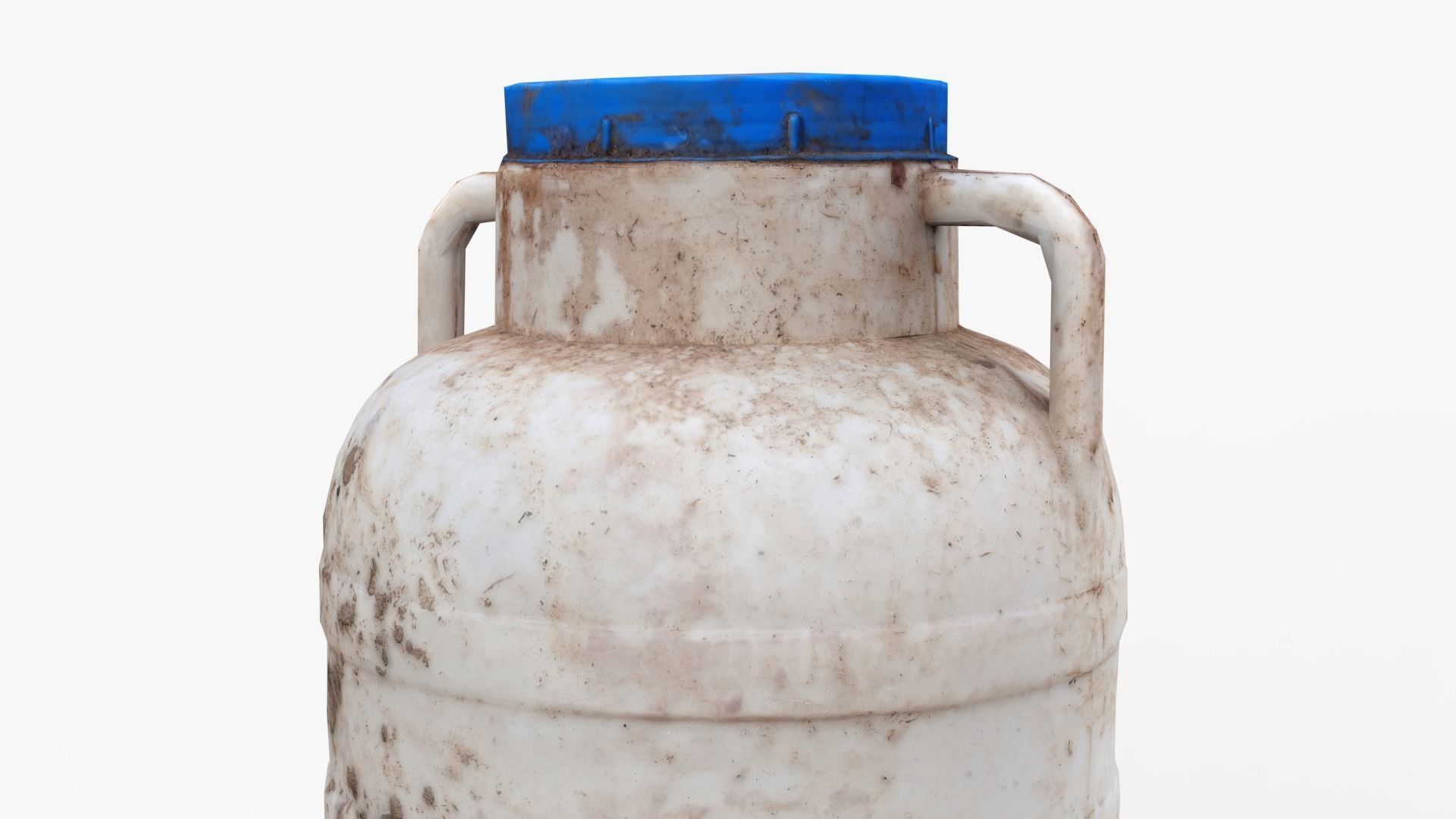 Plastic Drum Blue Cap Scan Low-poly 3D model_12