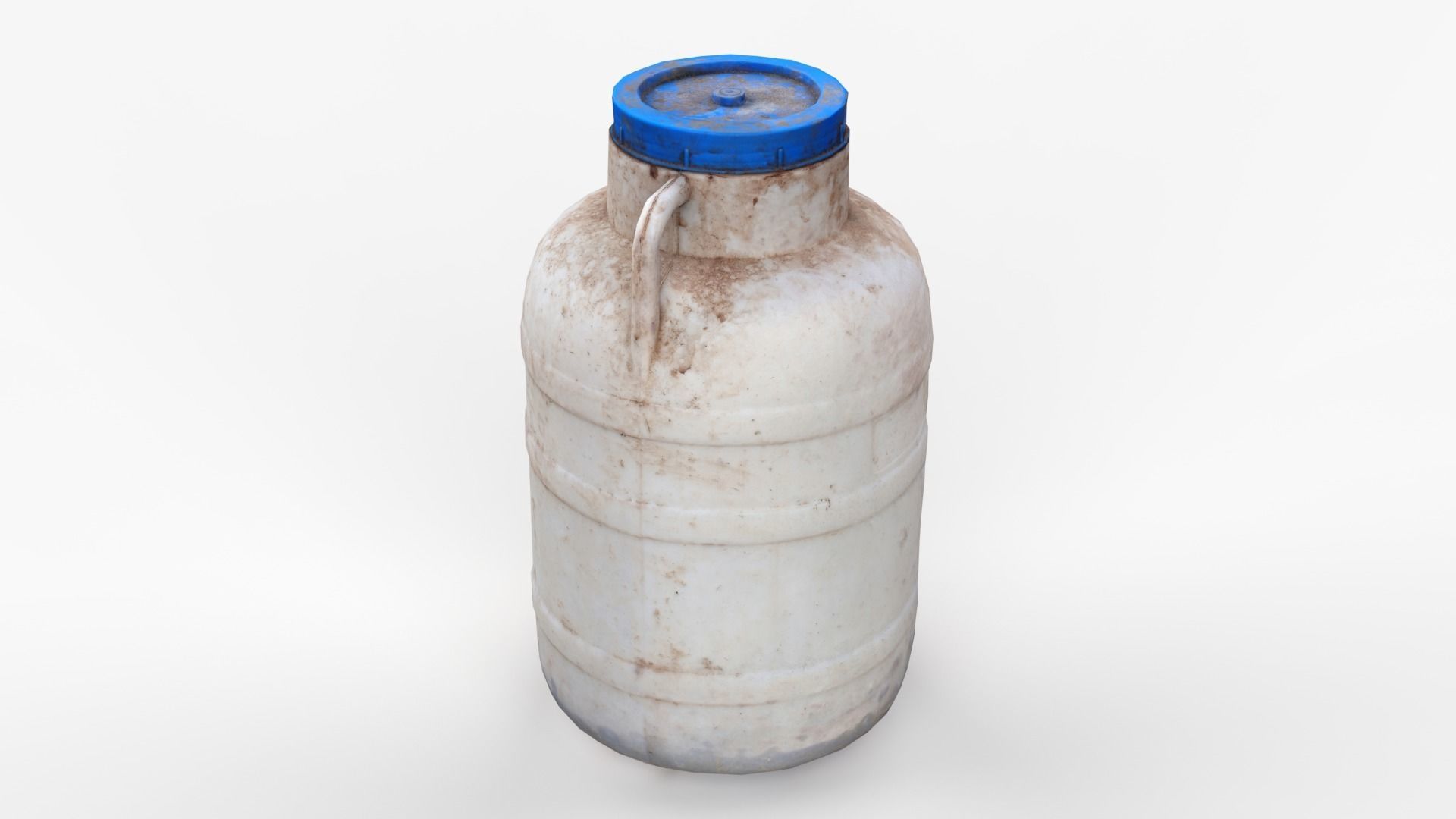 Plastic Drum Blue Cap Scan Low-poly 3D model_3