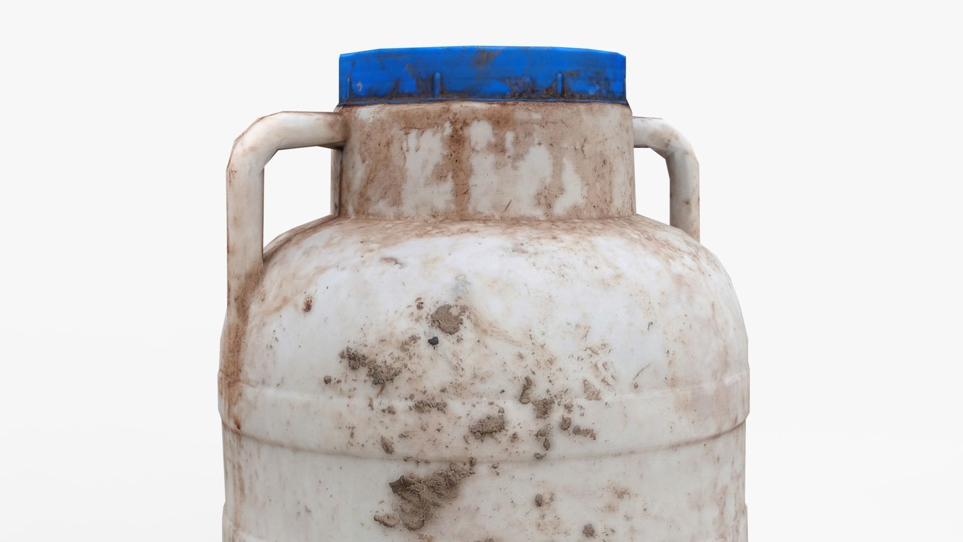 Plastic Drum Blue Cap Scan Low-poly 3D model_11