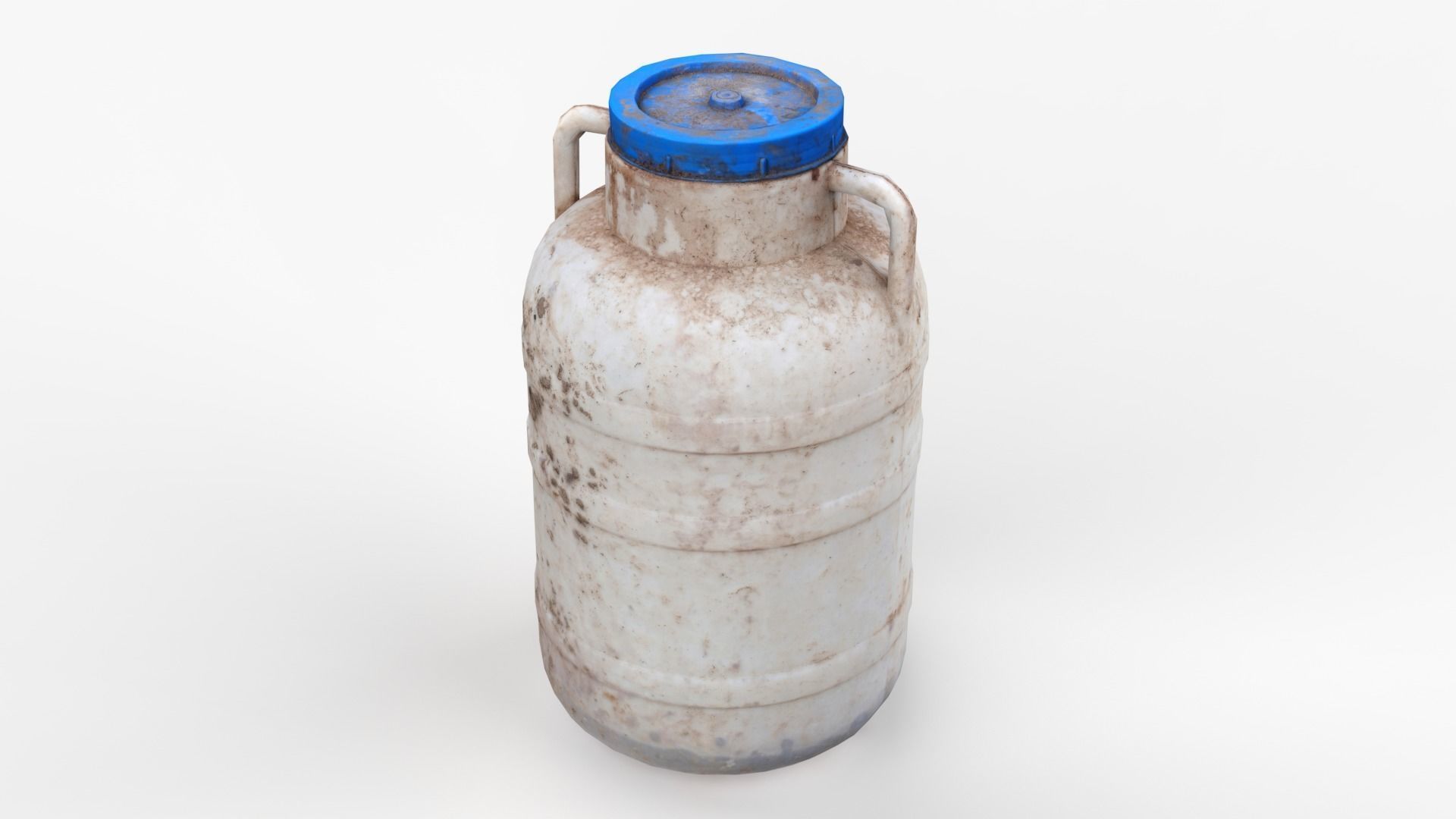 Plastic Drum Blue Cap Scan Low-poly 3D model_2