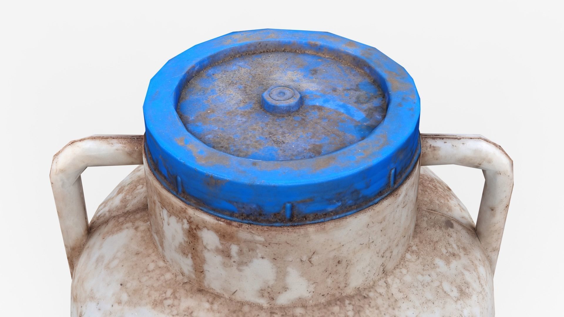 Plastic Drum Blue Cap Scan Low-poly 3D model_16