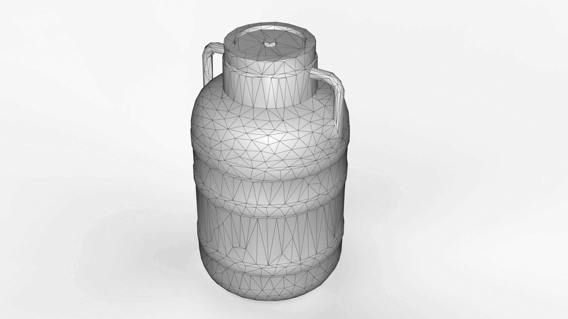 Plastic Drum Blue Cap Scan Low-poly 3D model_21