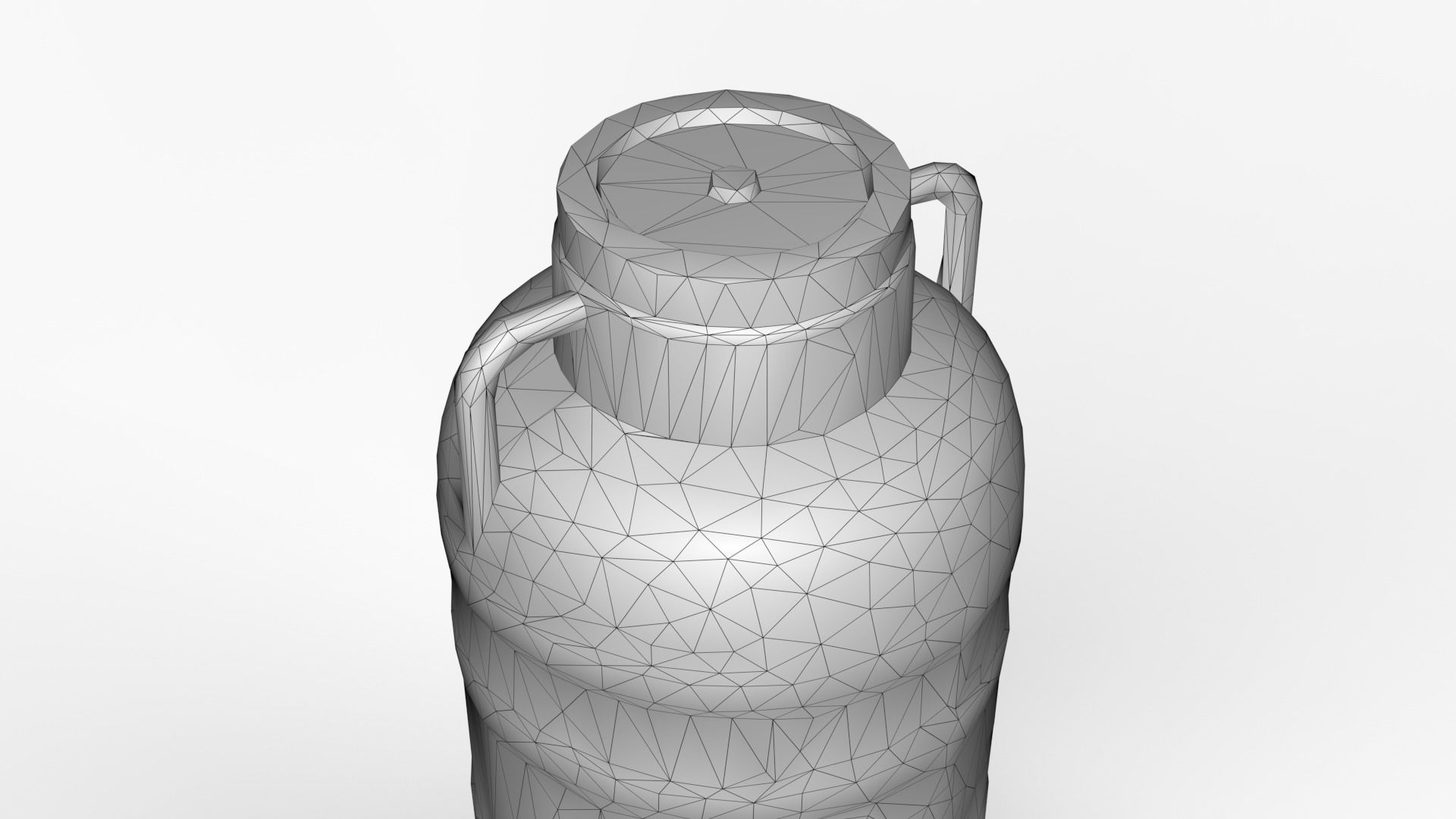 Plastic Drum Blue Cap Scan Low-poly 3D model_27