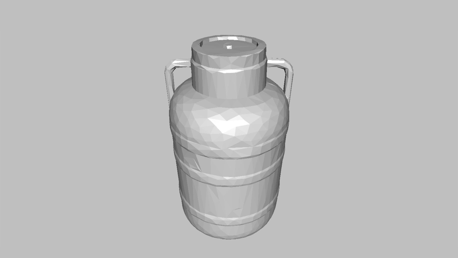 Plastic Drum Blue Cap Scan Low-poly 3D model_30