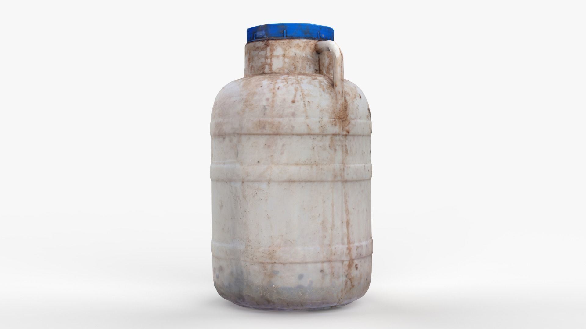 Plastic Drum Blue Cap Scan Low-poly 3D model_9