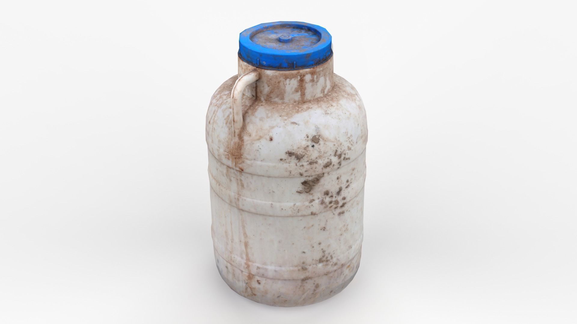 Plastic Drum Blue Cap Scan Low-poly 3D model_6