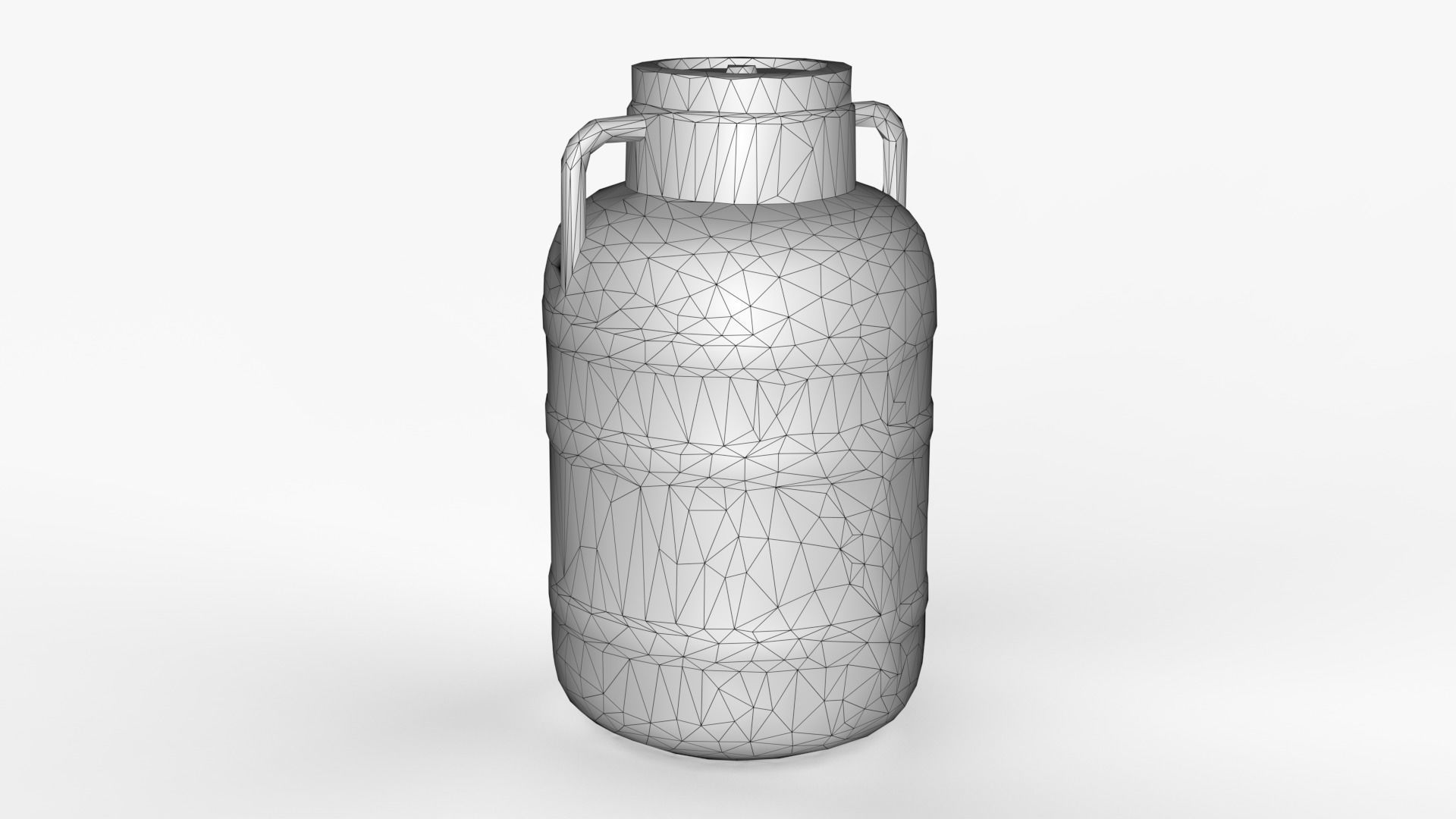 Plastic Drum Blue Cap Scan Low-poly 3D model_29