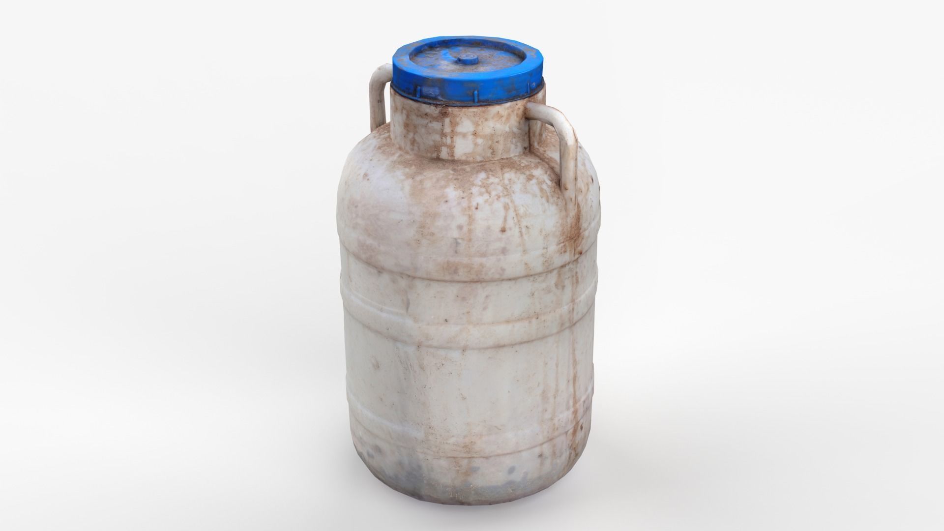 Plastic Drum Blue Cap Scan Low-poly 3D model_5