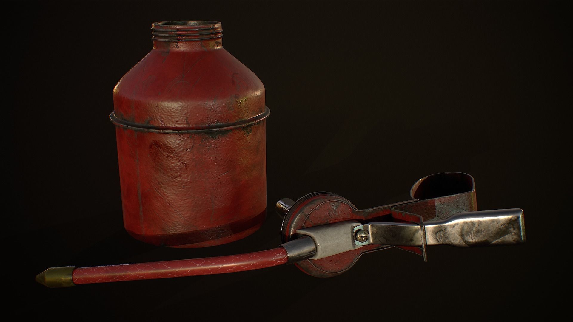 Small oil can 1A Low-poly 3D model_16