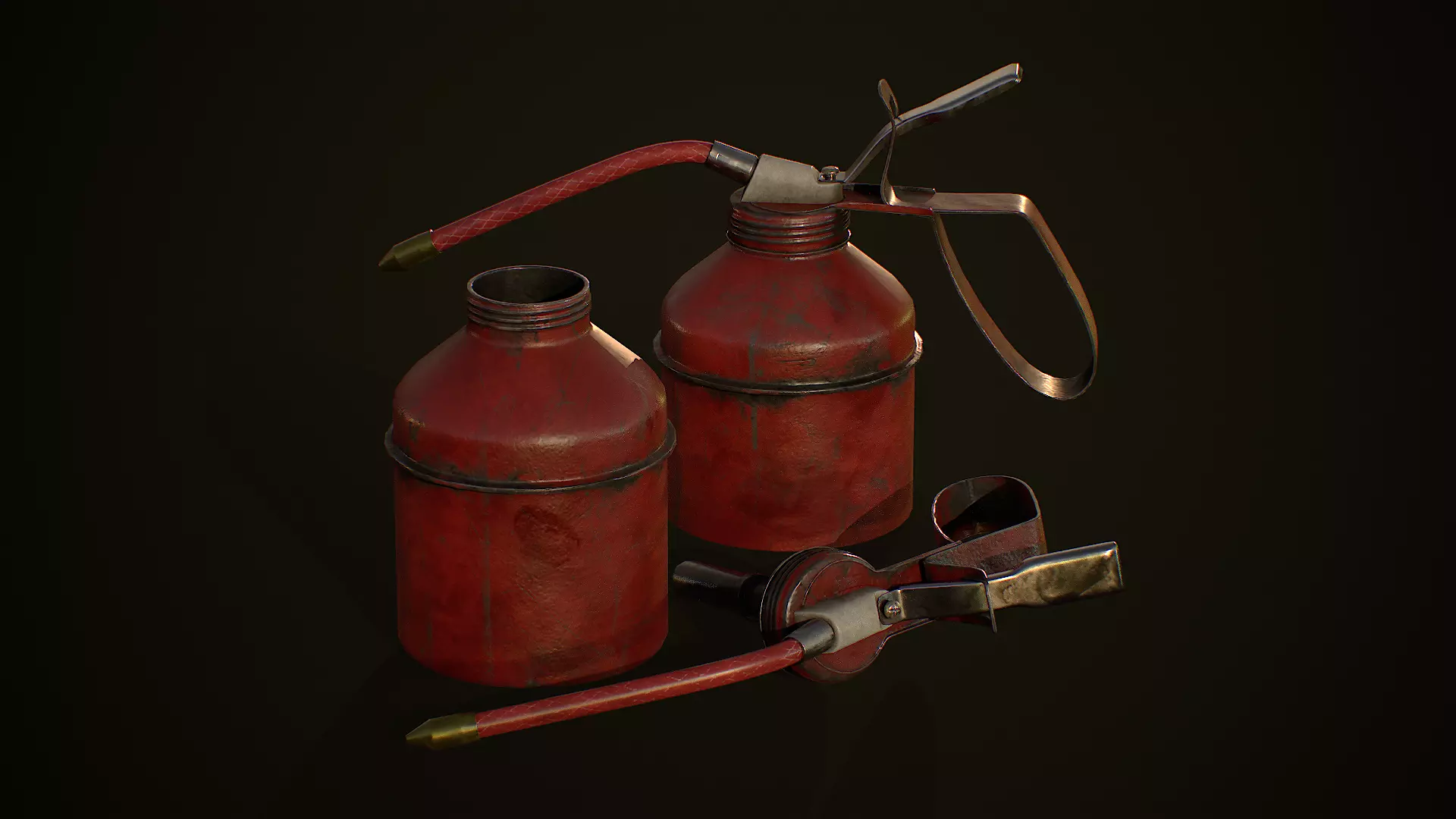 Small oil can 1A Low-poly 3D model_0