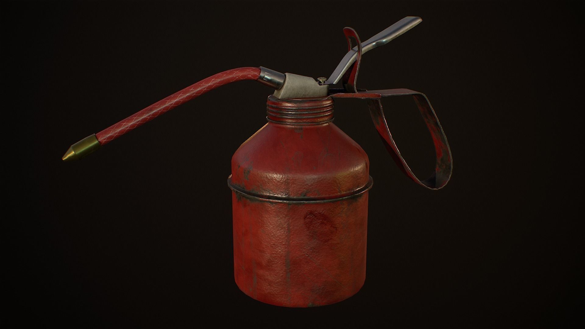 Small oil can 1A Low-poly 3D model_3