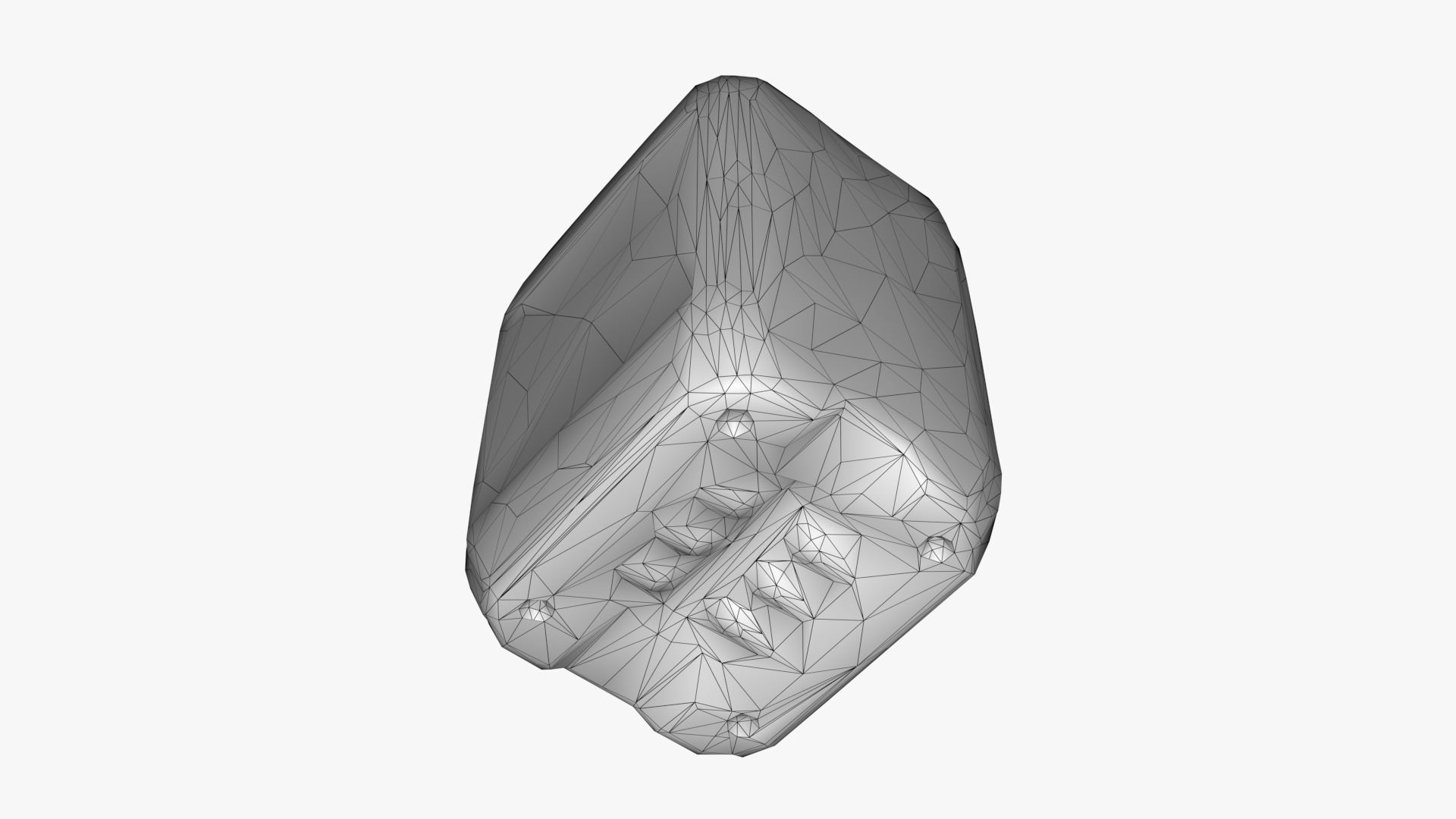 Plastic White Jerrycan Red Cap Scan Low-poly 3D model_25