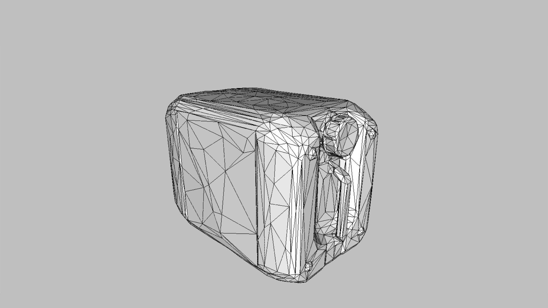 Plastic White Jerrycan Red Cap Scan Low-poly 3D model_30