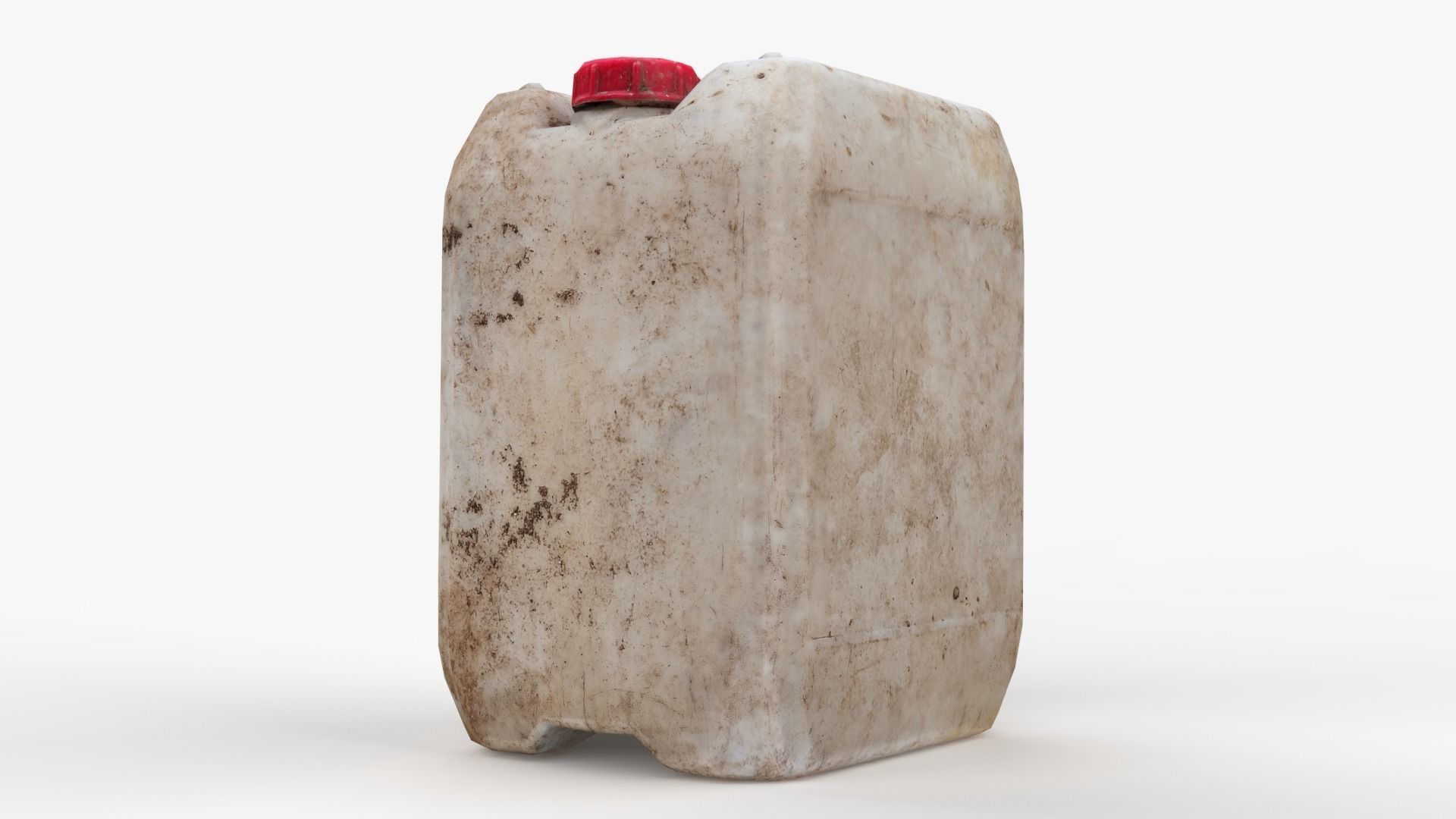 Plastic White Jerrycan Red Cap Scan Low-poly 3D model_15