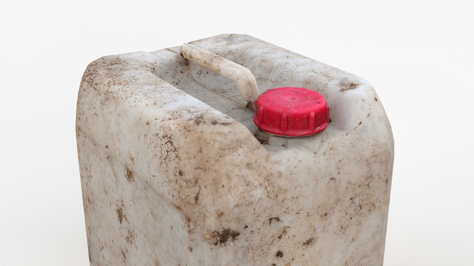 Plastic White Jerrycan Red Cap Scan Low-poly 3D model_13