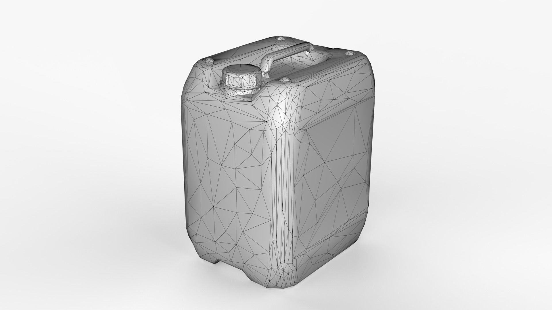 Plastic White Jerrycan Red Cap Scan Low-poly 3D model_29