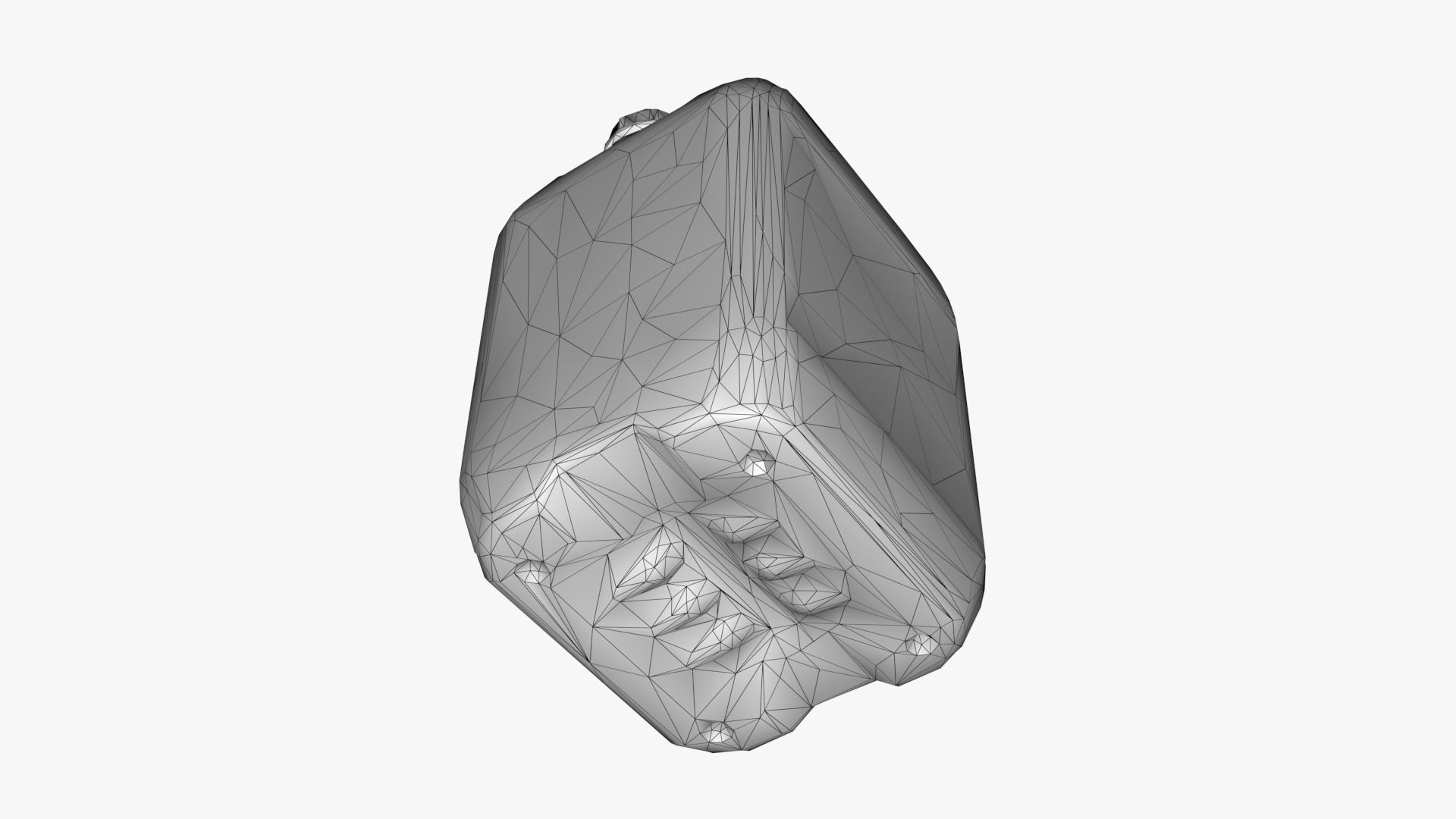 Plastic White Jerrycan Red Cap Scan Low-poly 3D model_24