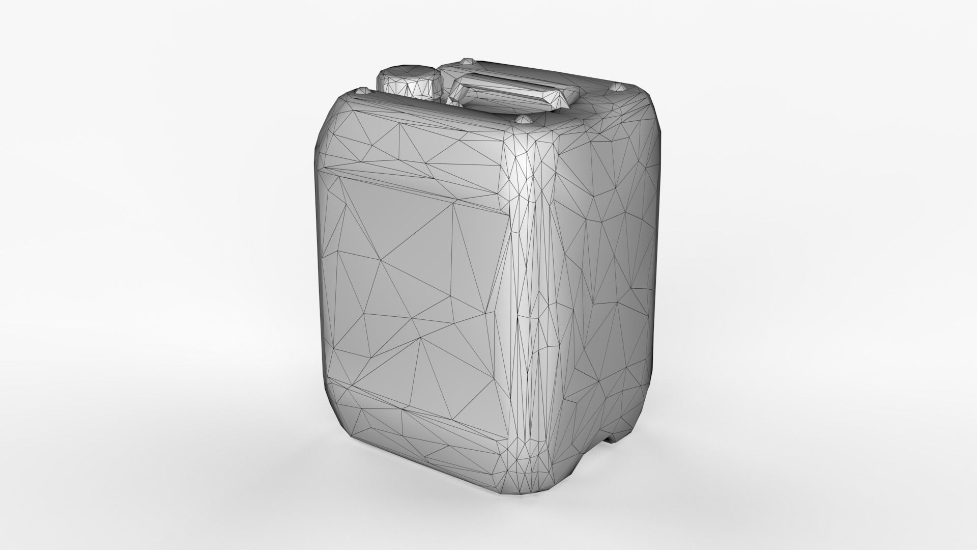 Plastic White Jerrycan Red Cap Scan Low-poly 3D model_21