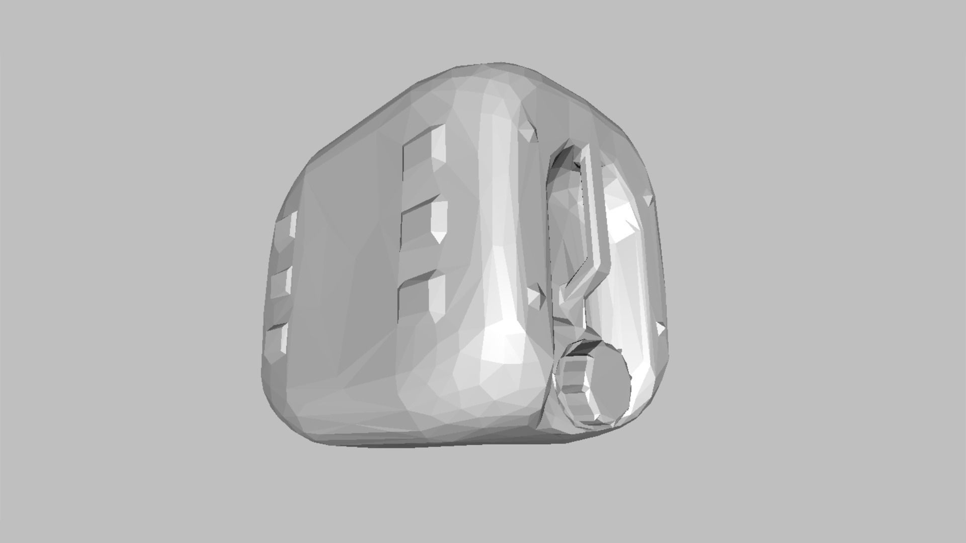 Plastic White Jerrycan 2 Red Cap Scan Low-poly 3D model_27
