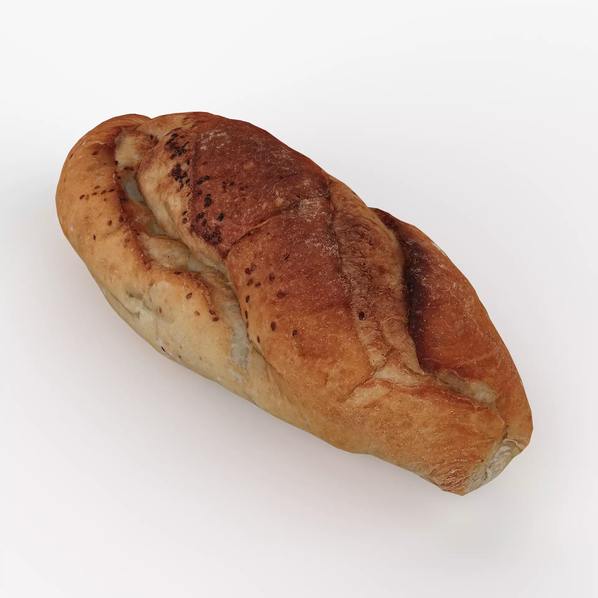 Stale Bread Scan Low-poly 3D model
