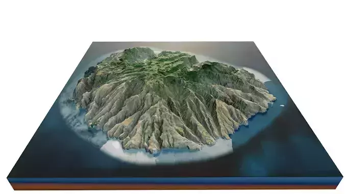 La Gomera Island full 3d model terrain