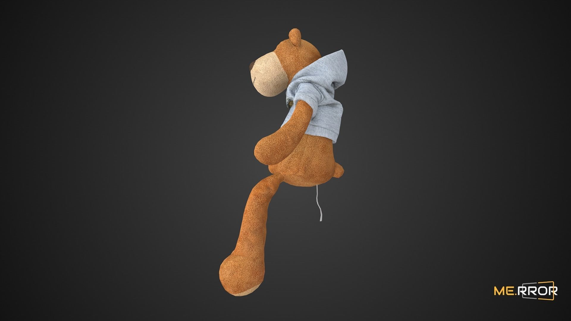 Game Ready Hoodie Teddy Bear Low-poly 3D model_4