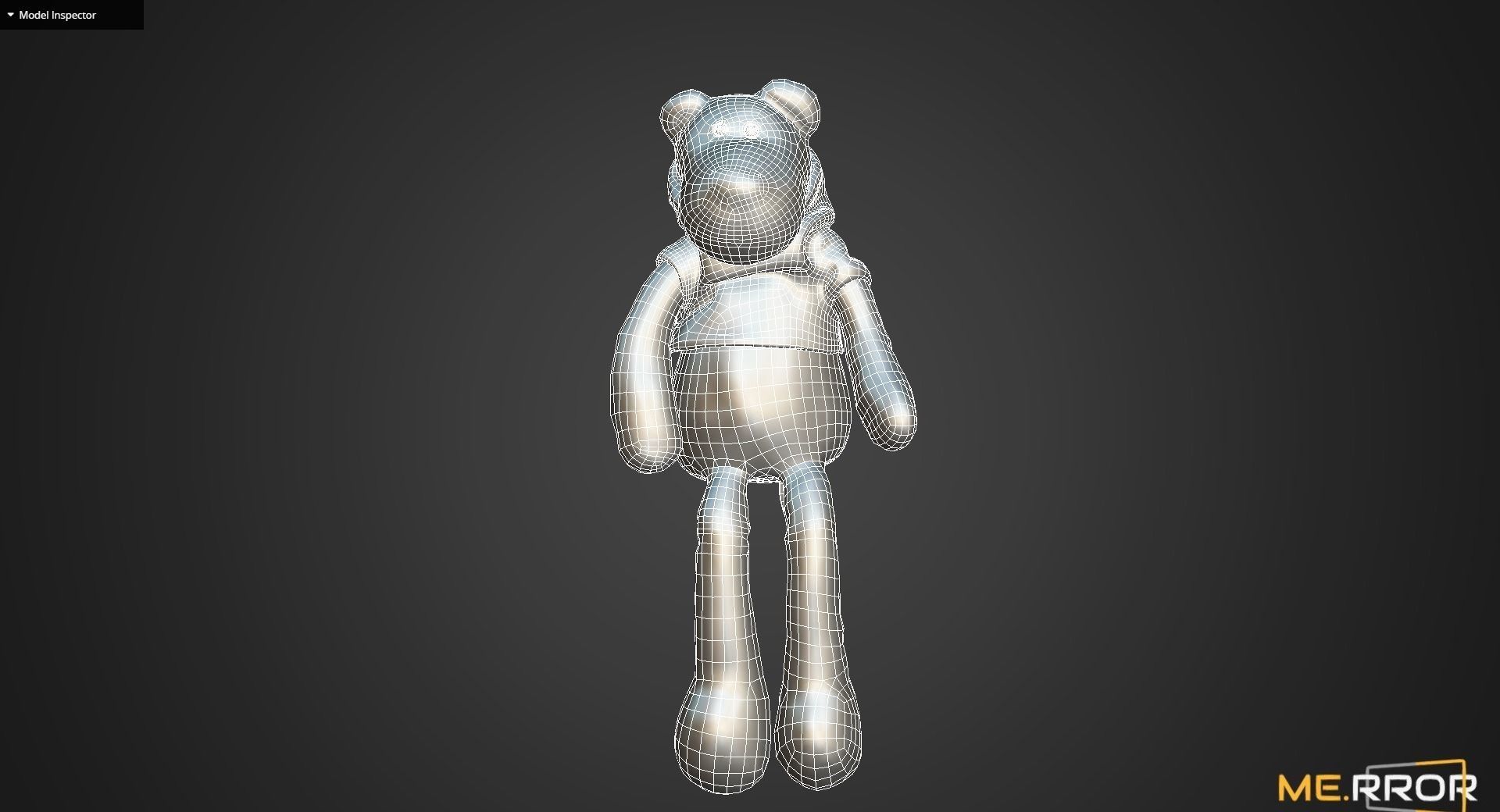 Game Ready Hoodie Teddy Bear Low-poly 3D model_10