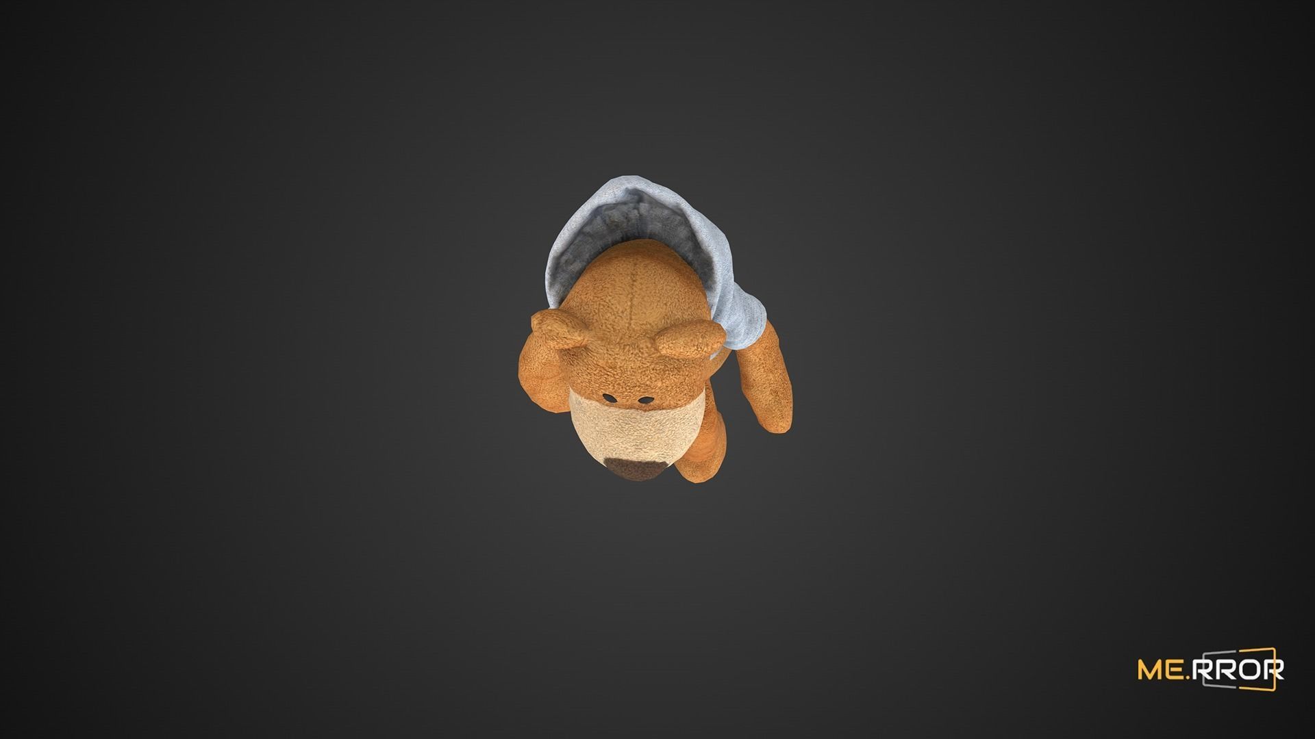 Game Ready Hoodie Teddy Bear Low-poly 3D model_8