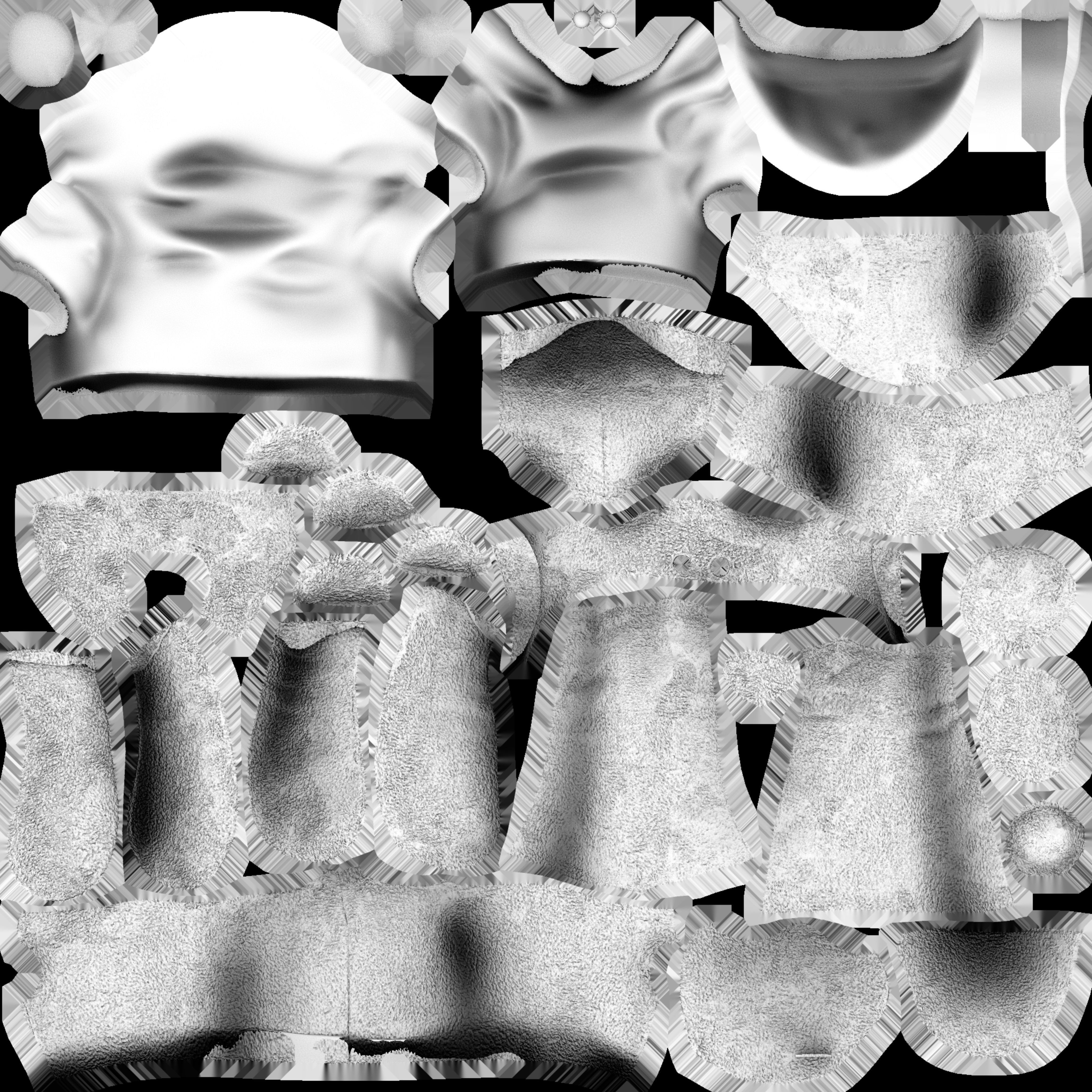 Game Ready Hoodie Teddy Bear Low-poly 3D model_16