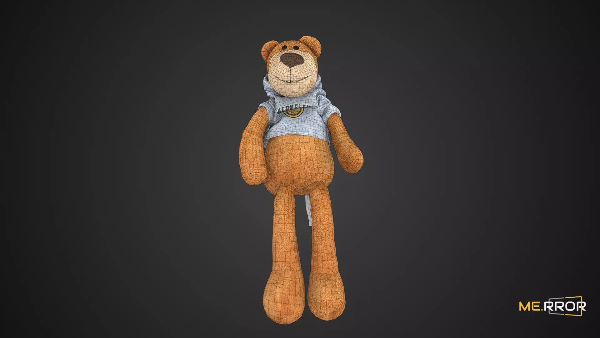 Game Ready Hoodie Teddy Bear Low-poly 3D model_0